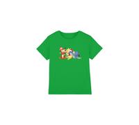 Winnie The Pooh Tigger, Piglet, Eeyore Christmas Santa Hats Kids T-Shirt Dark Green | Size: 7-8 Years Winnie the pooh Dark Green 7-8 Years