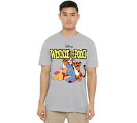 Winnie the Pooh Unisex Disney Winnie the Pooh and Friends Retro Logo Unisex T Shirt, Athletic Heather T-Shirt (Pack of 1)