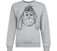 Winnie the Pooh Winnie-the-Pooh - Eeyore - Sketchy Face Sweatshirt mottled grey S