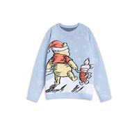 Disney Winnie The Pooh Piglet Womens Light Blue Long Sleeve Christmas Jumper | Cartoon Snowflake Print | Festive Wear for Christmas Celebrations Character Merch - XX-Large
