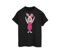Piglet Cotton Boyfriend T-Shirt Winnie the pooh Black XXL