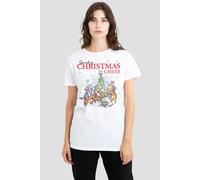 Winnie The Pooh Women's Merry Everything Sketch T-Shirt, White | Size: Large Winnie the pooh White L