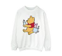 Winnie The Pooh Women's Reading Sweatshirt in White | Size: 5XL Winnie the pooh White 5XL