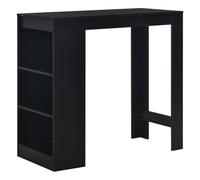 winnie wooden bar table with shelf in black