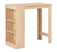 winnie wooden bar table with shelf in oak