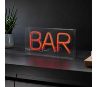 #winning Bar Neon Effect Lamp - USB Powered Freestanding Perspex Boxed Red Light