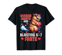 Winning Hearts 67 Meme Capybara Kids Boys Valentine's Day T-Shirt