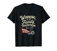 Winning is a Family Tradition Vintage Pennant Design T-Shirt