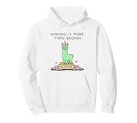 Winning Is More Than Enough Mediocre Llama Funny Art Pullover Hoodie