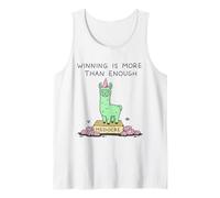 Winning is More Than Enough Mediocre Llama Funny Art Tank Top