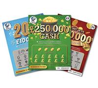 Winning Joke Scratch Card Fake Lottery Ticket Each Card Appears to Win Thousands (Multipack x 3)