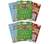 Winning Joke Scratch Card Fake Lottery Ticket Each Card Appears to Win Thousands (Multipack x 6)