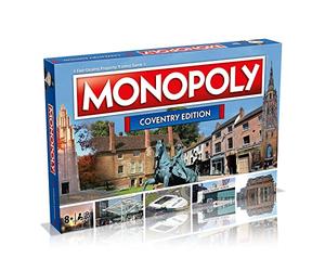 Winning Moves Coventry Monopoly Board Game, Advance to the Transport Museum, Skydome and Charter House, 2-6 players makes a great gift for players aged 8 plus