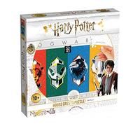 Winning Moves Harry Potter House Crests 500 piece Jigsaw Puzzle Game, piece together the four houses of Hogwarts fromGryffindor to Slytherin, gift and toy for ages 10 plus