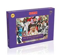 Winning Moves HM Queen Elizabeth Montage 1000 Piece Jigsaw Puzzle, piece together your own slice of British history capturing moments from HM Queen Elizabeth II’s life, gift for ages 10 plus