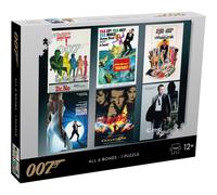 Winning Moves James Bond 007 Actor Reveal Poster All 6 Bonds Puzzle