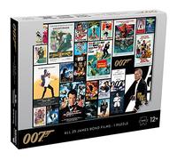 Winning Moves James Bond Movie poster 1000 Piece Jigsaw Puzzle Game, featuring 25 classic movie posters includes You Only Live Twice and Licence to Kill, gift for ages 12 plus