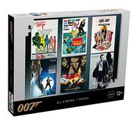 Winning Moves James Bond Puzzle Actor Debut 1000 Piece Jigsaw Puzzle Game, Featuring 6 classic James Bond Movie posters, Piece together Golden Eye, Casino Royale, Live and Let Die and many more, for ages 12 plus