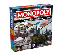 Winning Moves Manchester Monopoly Board Game, Advance around the board and trade your way to success, gift for ages 8 plus