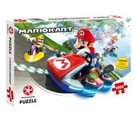 Winning Moves Mario Kart Funracer 1000 Piece Jigsaw Puzzle Game, Piece together the iconic Mario Kart scene, contains a full-scale poster of the puzzle image, gift and toy for ages 14 plus