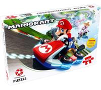 Winning Moves Mario Kart Funracer 1000 Piece Jigsaw Puzzle Game, Piece together
