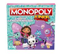 Winning Moves - Monopoly Junior Gabby and the Magic House (Gabby's Dollhouse) - Board Game - Board Game - Ages 5+ - 2 to 4 Players - French Version