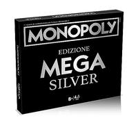 Winning Moves Monopoly Mega Silver Board Games for Adults, Board Games for Children, Board Games for 2, 2 to 6 People, from 8 Years