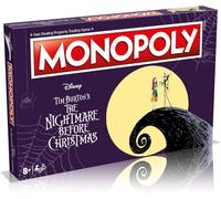 Winning Moves, Nightmare Before Christmas Monopoly Advance to Zero’s Tomb, Spiral Hill, Dr. Finkelstein’s Laboratory, Jack’s Tower and trade your way to success, makes great gift for ages 8 plus