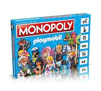 Winning Moves Playmobil Monopoly Board Game, buy iconic PLAYMOBIL sets from the Stable, Police Headquarters to the Princess Castle and Skull Pirate Ship, great gift for ages 8 plus