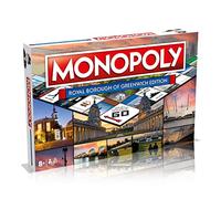Winning Moves Royal Borough of Greenwich Monopoly Board Game, Tour National Maritime Museum and Cutty Sark, 2-6 players makes a great gift for players aged 8 plus, Blue