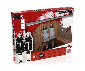 Winning Moves Stephen King's The Shining 1000-Piece Jigsaw Puzzle Game, Assemble the Grady Twins, Jack and Wendy, Horror Puzzle for adults, gift for horror fans