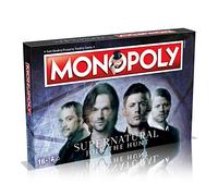 Winning Moves Supernatural Monopoly Board Game, Join the Winchester brothers Sam and Dean, Advance to Vampire and Werewolf and trade your way to success, For ages 16 and up, Grey