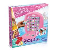 Winning Moves Top Trumps Match Disney Princess Board Game Multilingual, Play with Cinderella, Snow White and Merida, 2 player family travel game for