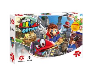 Winning Moves WM01393-ML1-6 Super Mario Odyssey Jigsaw Puzzle-500pcs - Board Game