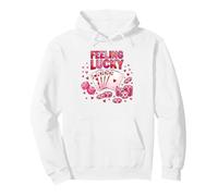 Winning Poker Hand Dice Chips Hearts Design Pullover Hoodie