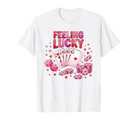 Winning Poker Hand Dice Chips Hearts Design T-Shirt