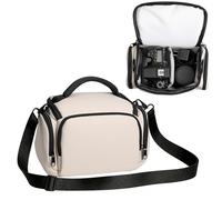 Winning SLR Cameras Case, Waterproof Shockproof DSLR Camera Single Bag, Adjustable Shoulder Strap Compatible with Sony, Canon, Samsung, Fuji, Panasonic, Casio, Nikon (Beige)