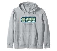 Winnipeg Manitoba - Winnipeg Canada Travel Stamp Zip Hoodie