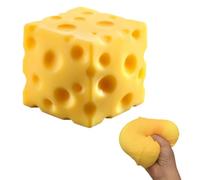 Winnsell 10cm Yellow Cheese Squishy, Soft Cheese Squishy Stress Relief Block,Cheese Squeeze Stress Toy, Anxiety Relief Calming Fidget Toy for Home Office