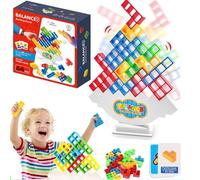 Winnsell Tetra Tower Balance Game,Tower Balance Building Toy Parent-Child Interactive Toy Balancing Stacking Toys Montessori Toy Gift for Kids Adults (64Pcs)