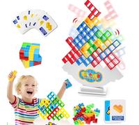 Winnsell Tetra Tower Balance Game,Tower Balance Building Toy Parent-Child Interactive Toy Balancing Stacking Toys Montessori Toy Gift for Kids Adults (48Pcs)