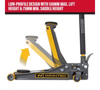 Winntec® +Series 2 Ton Turbo Lifter Low-Profile Trolley Jack 09712