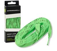 Winnwell Waxed Hockey Skate Laces - Ice Hockey & Roller Blade Skates Laces, Multiple Lace (Lime Green/Black, 120")