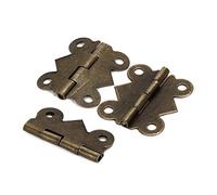 WINOMO 20 Pieces Bronze Mini Butt Hinges 1 Inch Durable Iron Cabinet Hardware for Jewelry Boxes Model Making and Craft Projects