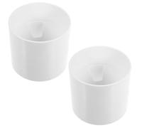 WINOMO 2Pcs 4" Golf Putting Cups - Plastic Golf Hole Cups for Putting Practice Durable Green Hole Accessories for Lawn Training (White)