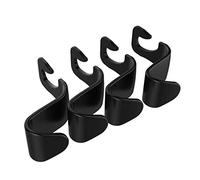 WINOMO 4pcs Car Back Seat Headrest Organizer Hanger Storage Hook for Groceries Bag Handbag (Black)