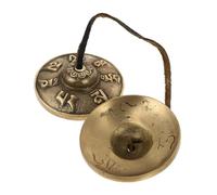 WINOMO Handmade Copper Yoga Cymbal Bell with Six-word Engraving for Meditation and Religious Ceremony Portable Mindfulness Percussion Instrument for and Mental Clarity