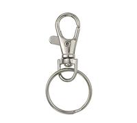 WINOMO Key Clasp Key Ring Clasp 200pcs 25mm Crayfish Fob with Ring Crayfish Charm Chain and Chain with 20 Sets of Large-Sized Detachable Swivel Lobster Clasps Chains