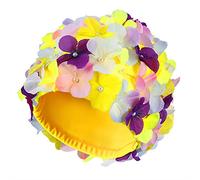 WINOMO Swimming Hat Women Ladies Swimming Cap Hat Bathing Cap Ladies Hats Swim Cap Floral s Retro 3D Flower Petal Stylish Vintage Hat Swim Cap Generous Cap