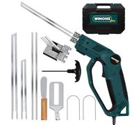 WINONS 330W Hot Knife Foam Cutter with Groover, Air Cooled Styrofoam Cutter WFC0012, Numbered Temperature Controller, 710°C Max Temp, Electric Foam Cutting Tool for EPS XPS EPE EVA EPP (Kit of 8)